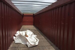 A 40ft open top shipping container located in Auckland.