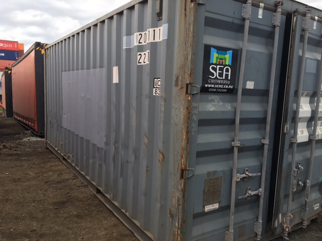 Grey 20ft B grade shipping container for sale