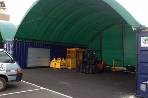 Northport Shipping Containers with Roller Doors and Shelter