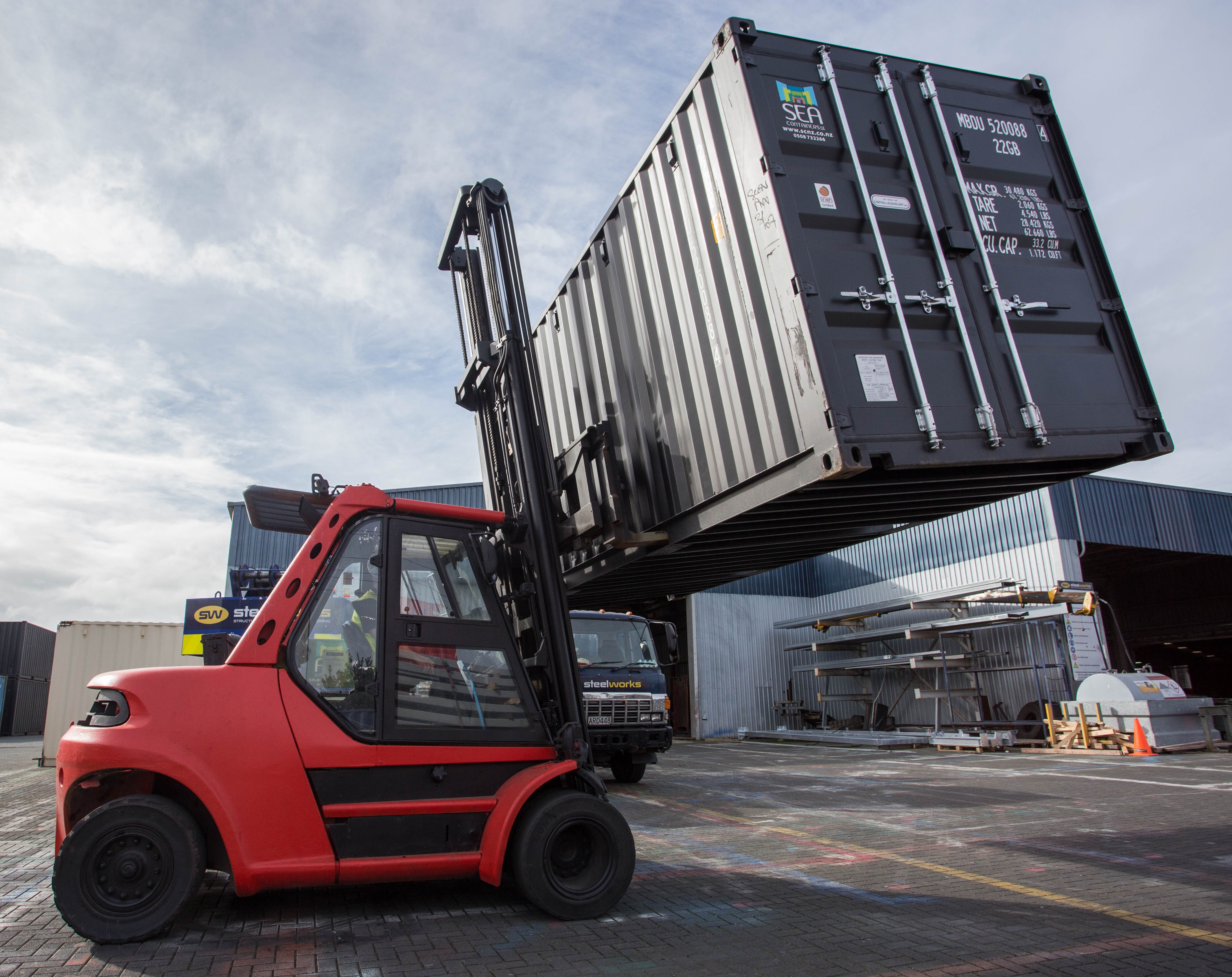 SEA Containers head office forklift