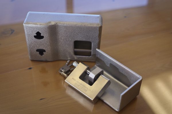 Shipping Container Padlock and Weld on Lock box Combo