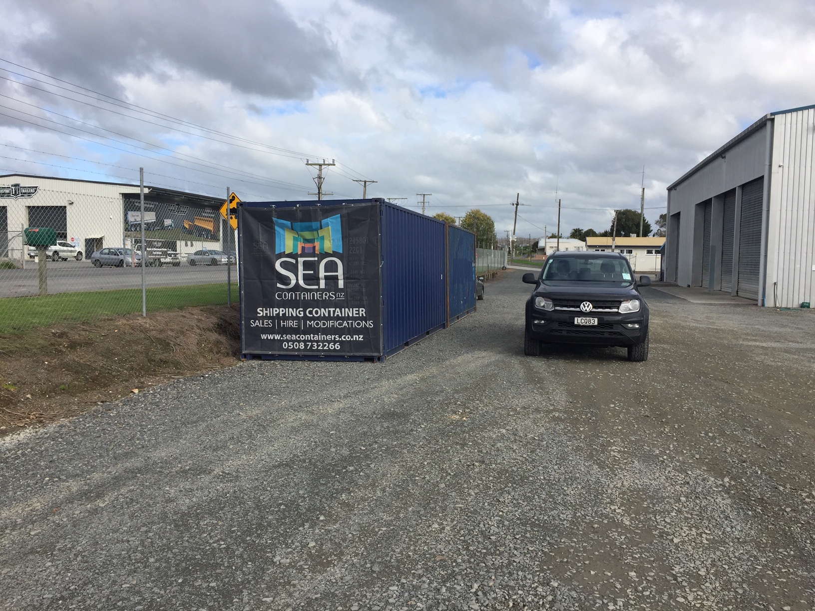 SEA Containers Banner at McLeods HIABs