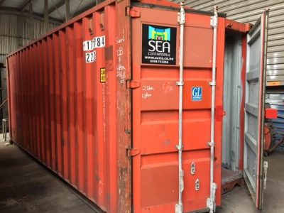 Used shipping containers for sale in Cromwell, New Zealand.