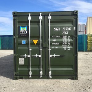 Green 20ft standard height container